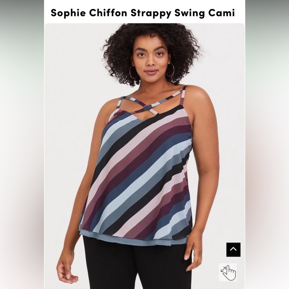Sophie Chiffon strappy swing cami